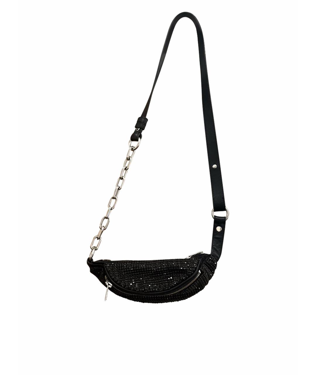 ALEXANDER WANG Черная кожаная сумка через плечо, фото 1