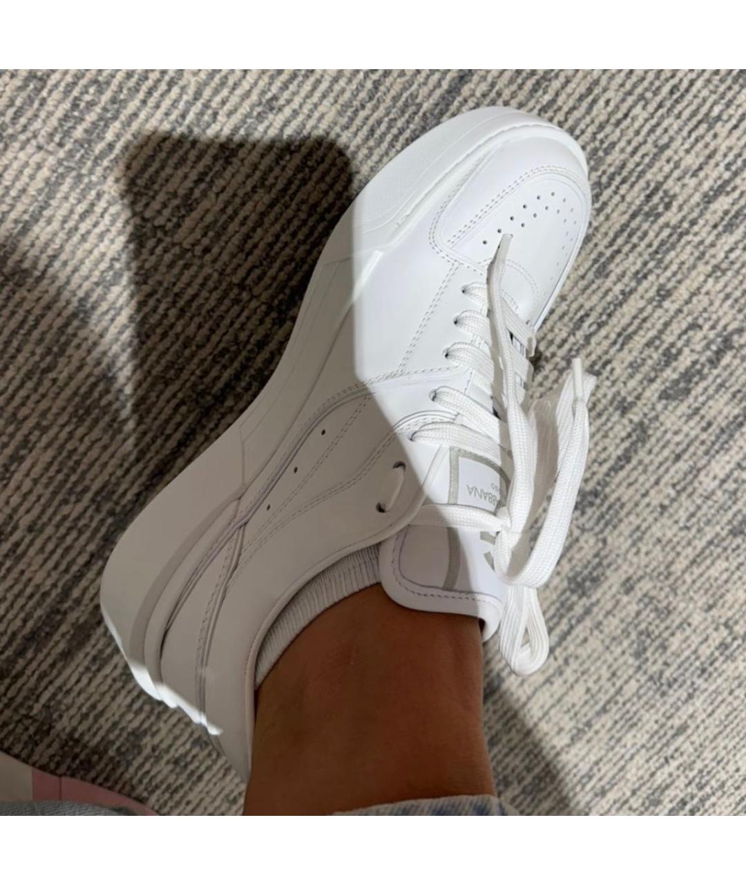 DOLCE&GABBANA Белые кожаные кроссовки, фото 5