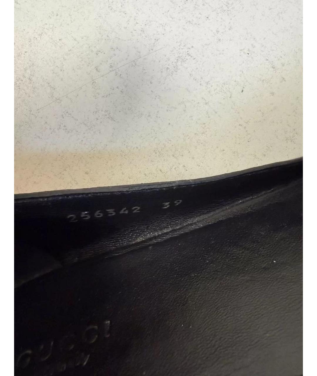 GUCCI Черные текстильные балетки, фото 6