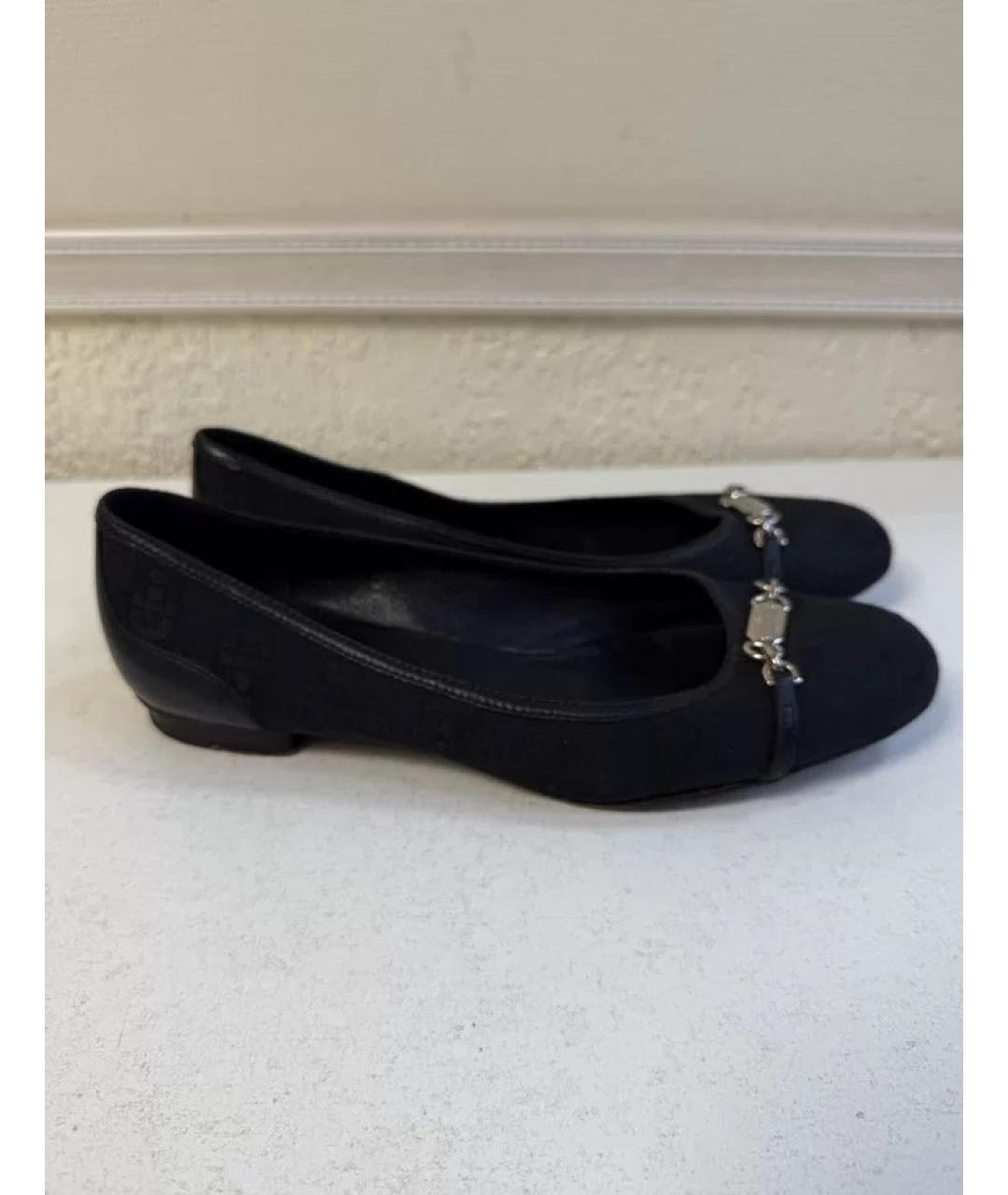 GUCCI Черные текстильные балетки, фото 7