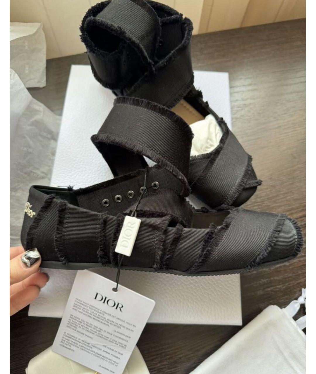 CHRISTIAN DIOR Черные балетки, фото 2