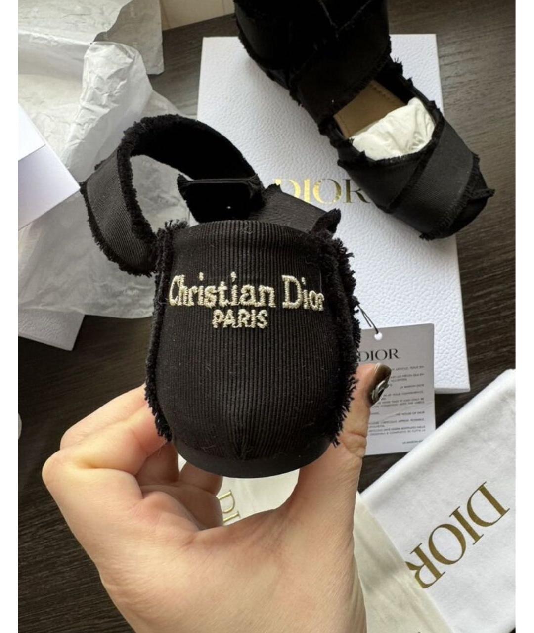 CHRISTIAN DIOR Черные балетки, фото 5