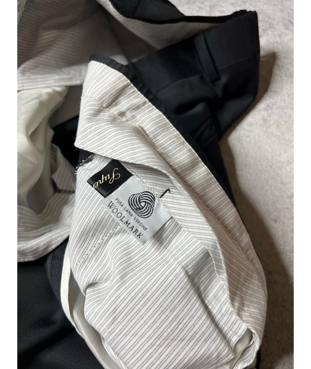 PAL ZILERI Черные шерстяные классические брюки, фото 6