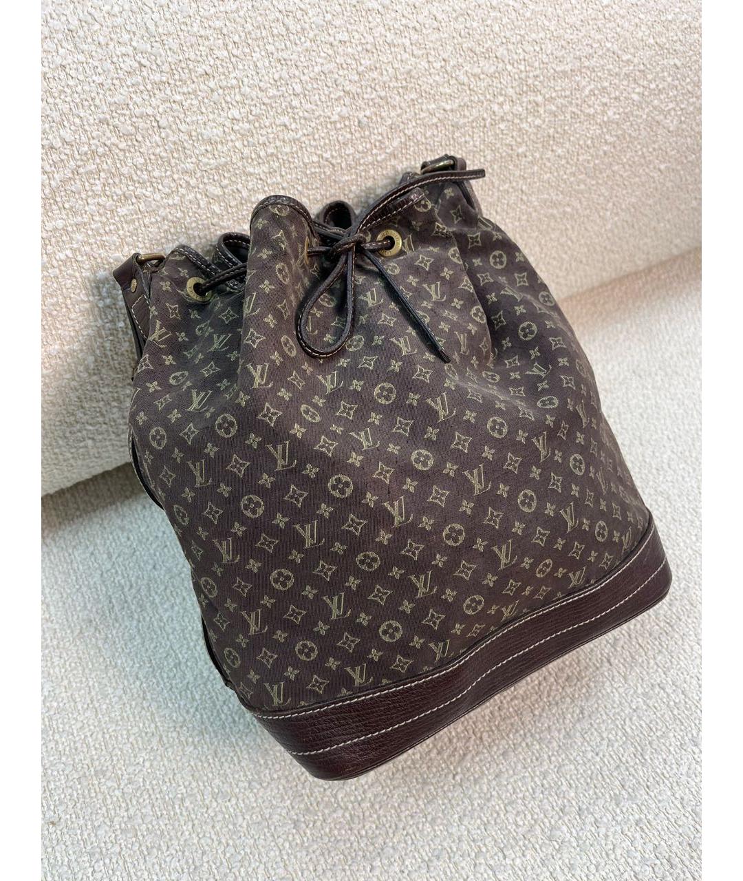 LOUIS VUITTON Коричневая деним сумка через плечо, фото 2
