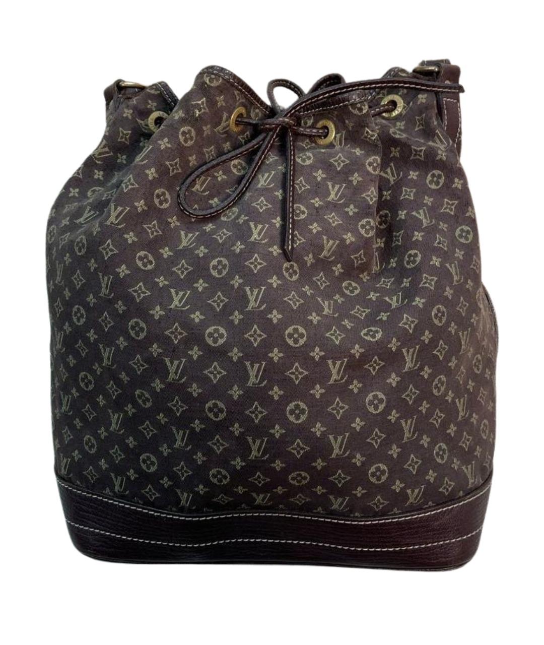 LOUIS VUITTON Коричневая деним сумка через плечо, фото 1