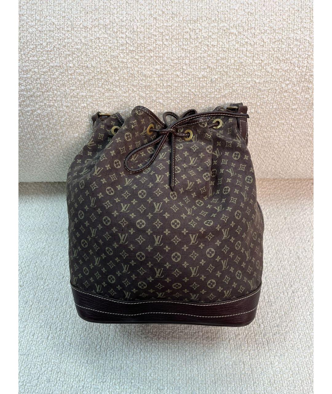 LOUIS VUITTON Коричневая деним сумка через плечо, фото 9