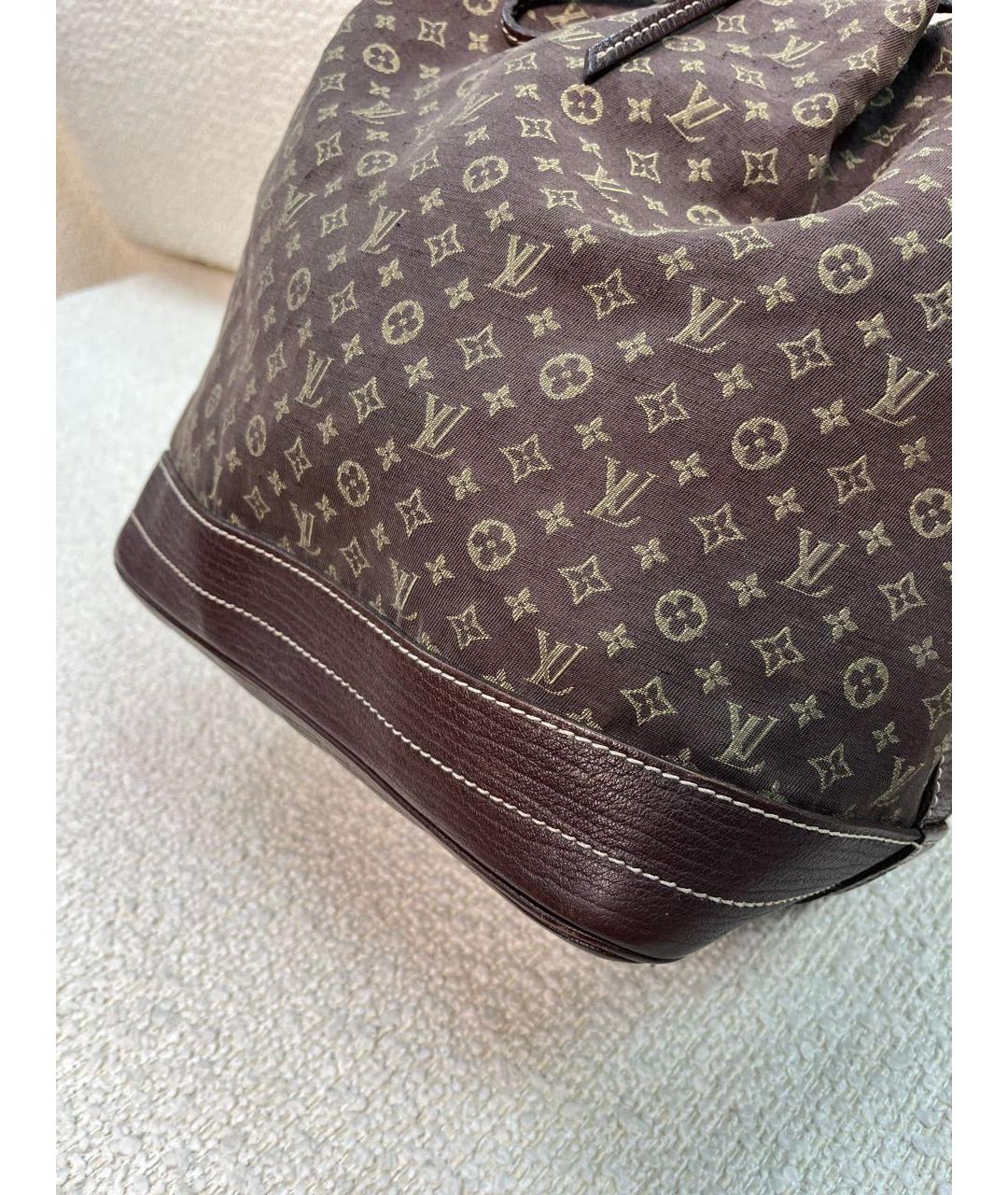 LOUIS VUITTON Коричневая деним сумка через плечо, фото 7