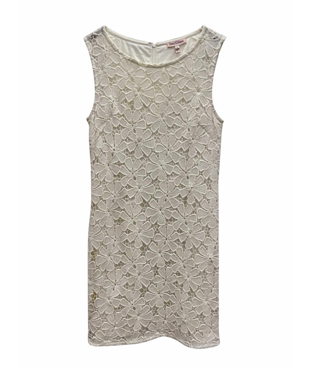 JUICY COUTURE Белое кружевное коктейльное платье, фото 1