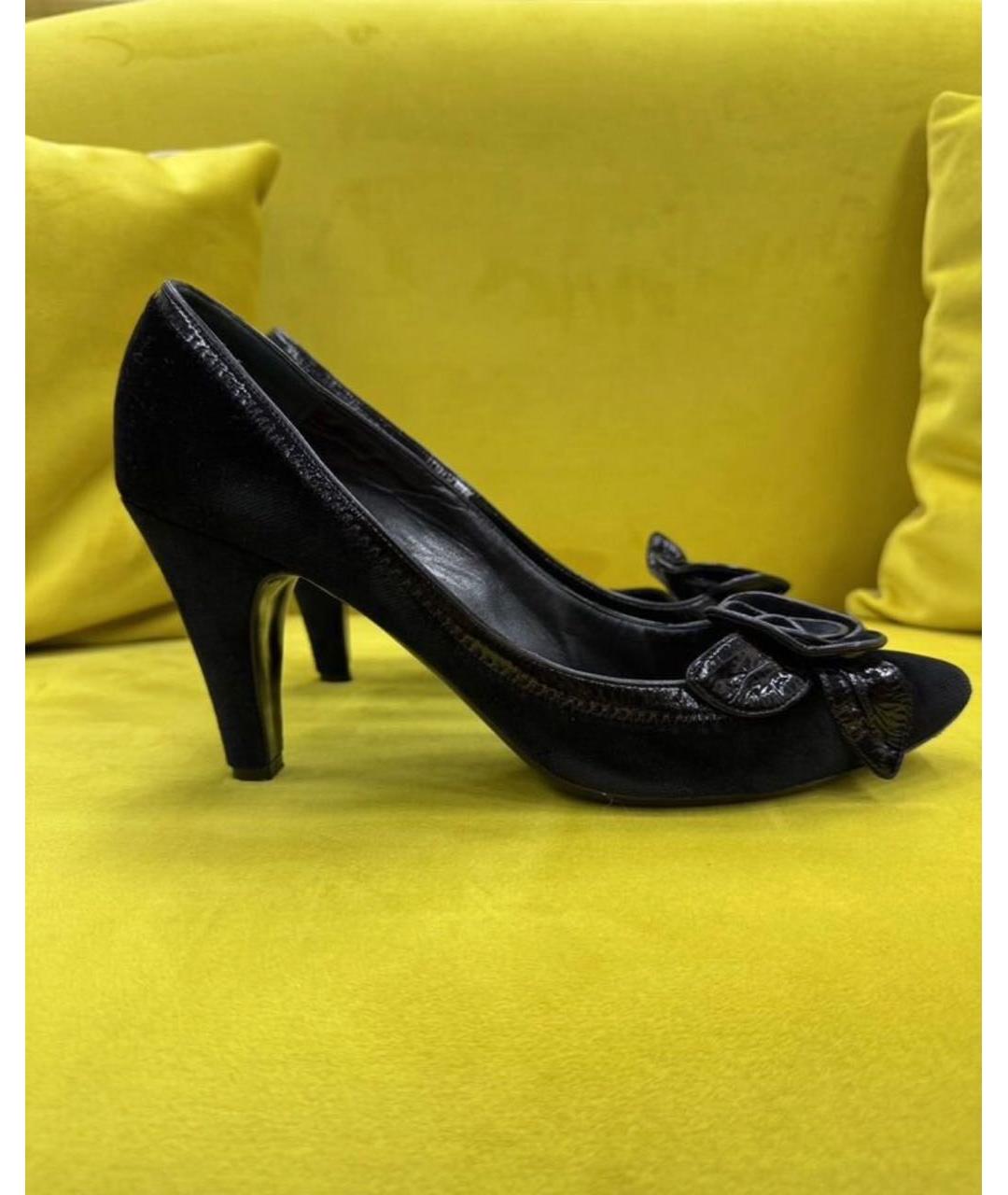 MARC JACOBS Черные текстильные туфли, фото 4