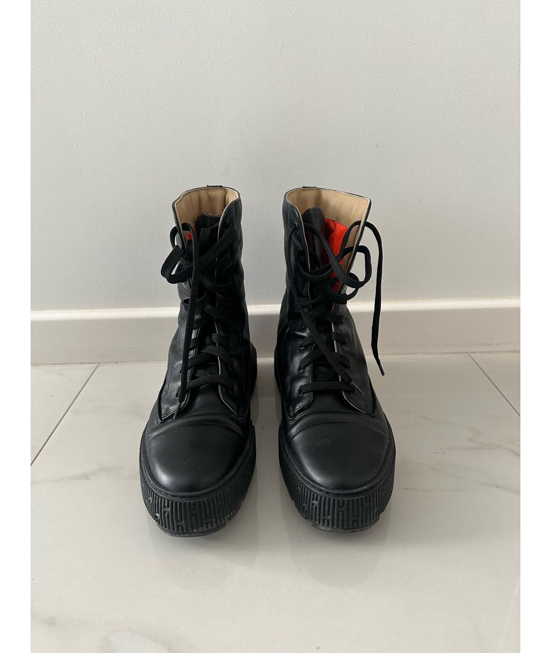 HERMES Черные кожаные ботинки, фото 2