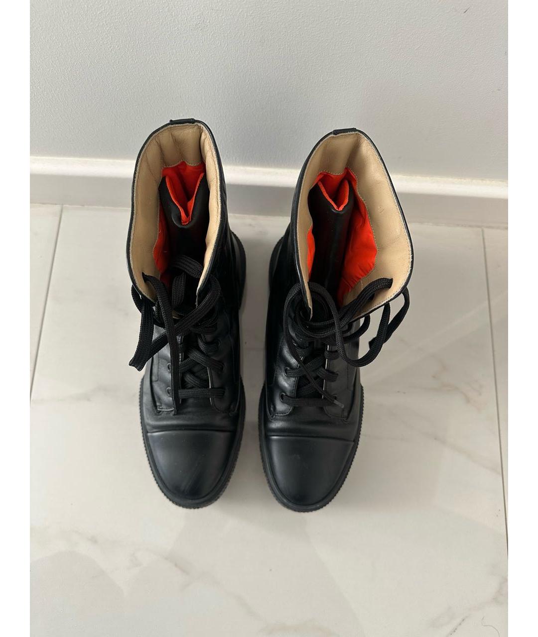 HERMES Черные кожаные ботинки, фото 3