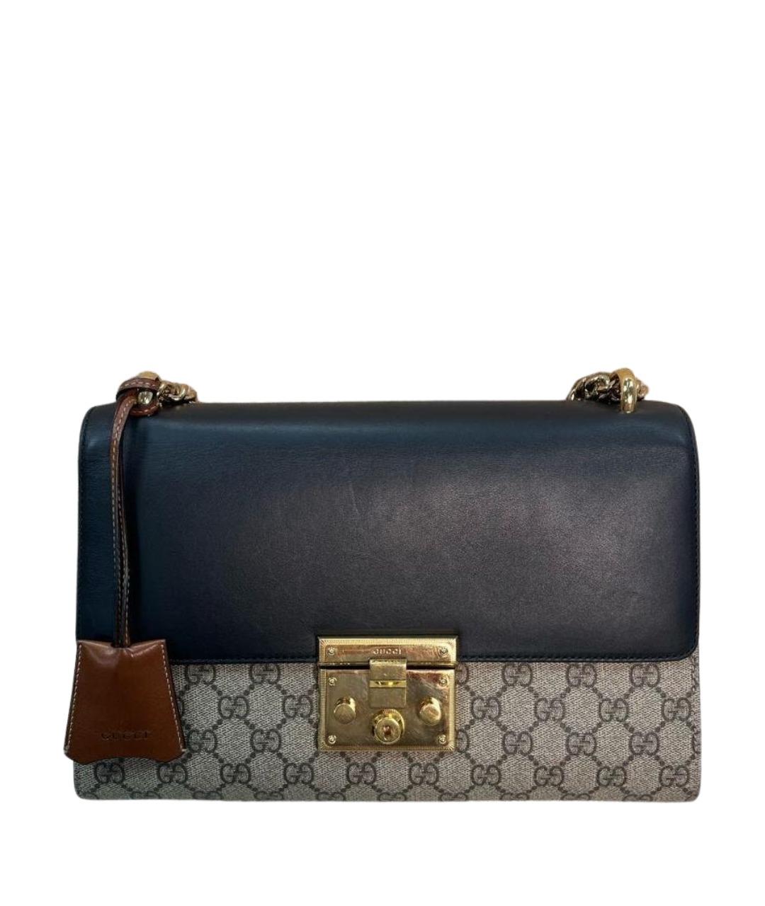 GUCCI Черная кожаная сумка через плечо, фото 1