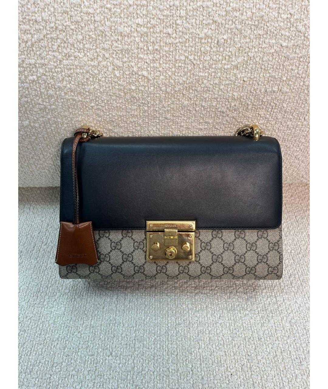 GUCCI Черная кожаная сумка через плечо, фото 9