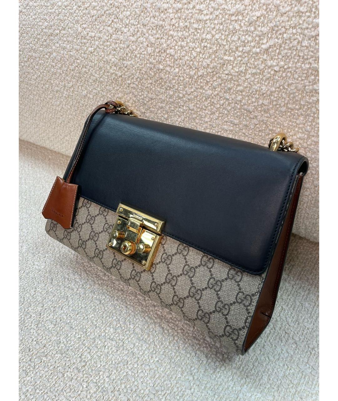 GUCCI Черная кожаная сумка через плечо, фото 5