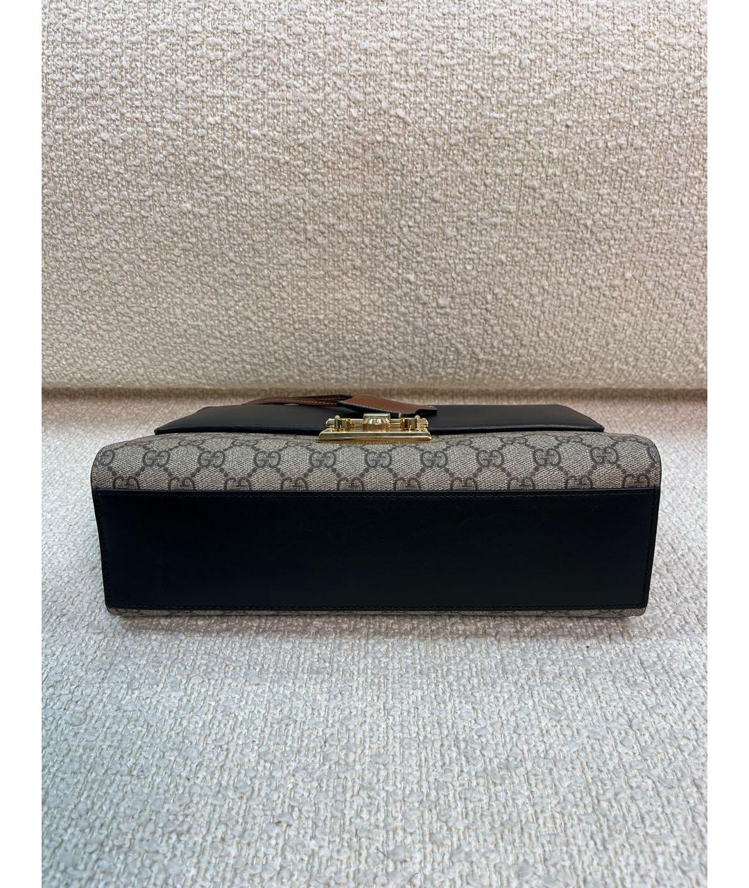 GUCCI Черная кожаная сумка через плечо, фото 8