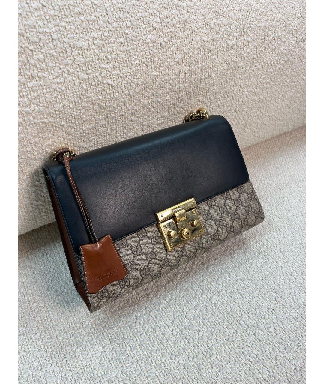 GUCCI Черная кожаная сумка через плечо, фото 2