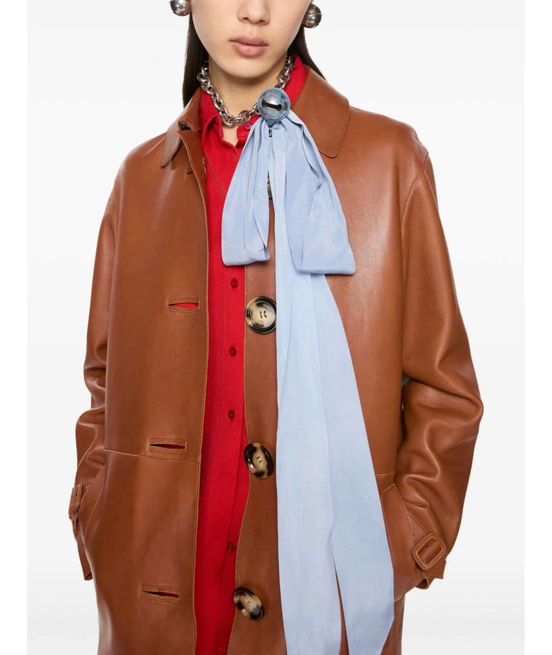 ACNE STUDIOS Коричневая кожаная куртка, фото 3