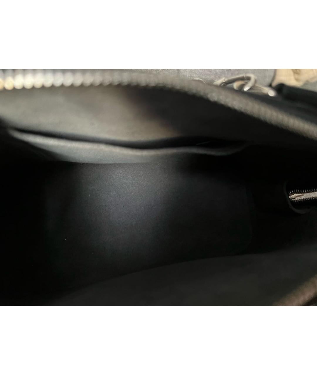 LOUIS VUITTON Черная кожаная сумка через плечо, фото 8