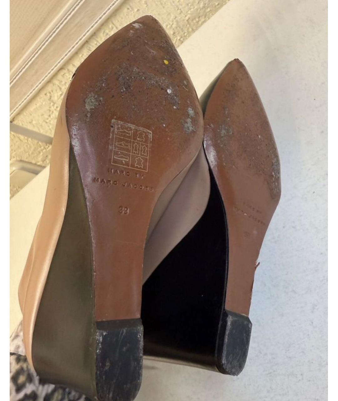 MARC BY MARC JACOBS Бежевые кожаные ботильоны, фото 4