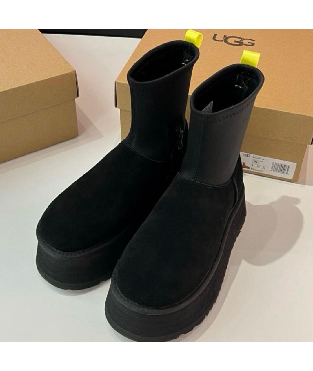 UGG AUSTRALIA Черные замшевые ботинки, фото 4