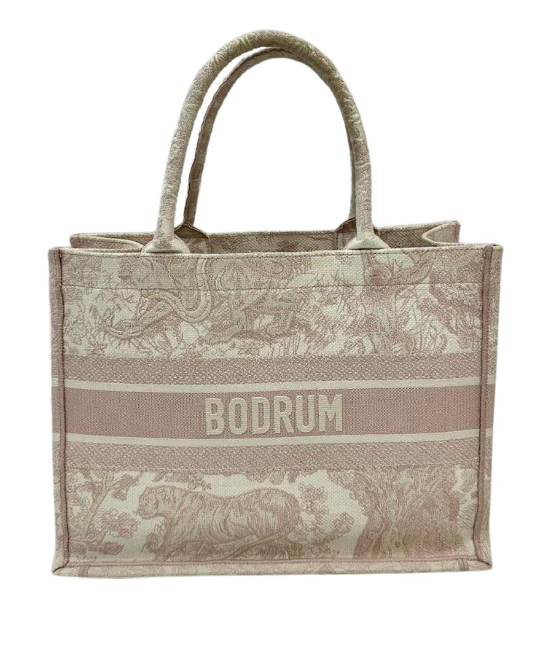 CHRISTIAN DIOR Коралловая тканевая пляжная сумка, фото 1