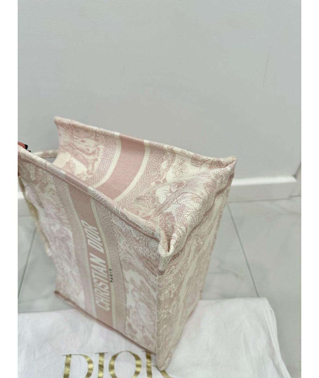 CHRISTIAN DIOR Коралловая тканевая пляжная сумка, фото 7