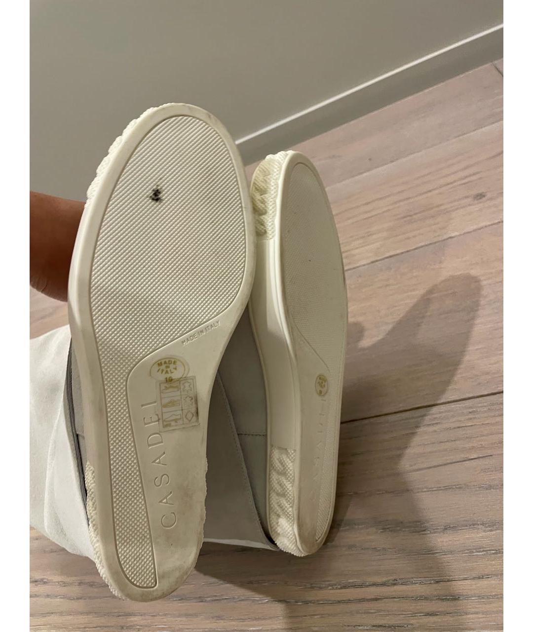 CASADEI Белые замшевые сапоги, фото 4