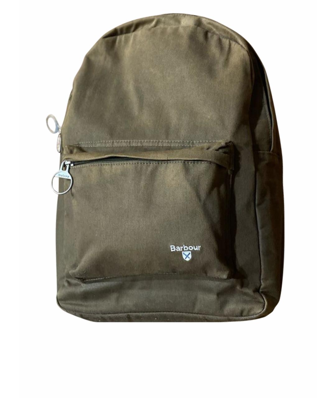 BARBOUR Хаки хлопковый рюкзак, фото 1