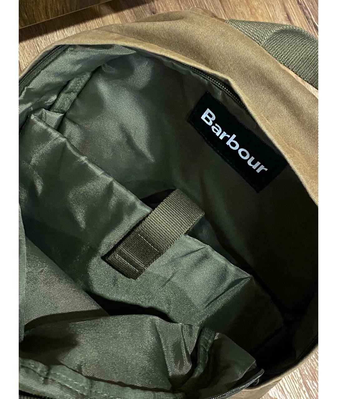 BARBOUR Хаки хлопковый рюкзак, фото 4