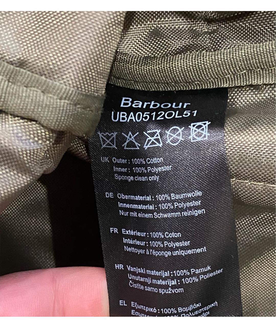 BARBOUR Хаки хлопковый рюкзак, фото 8