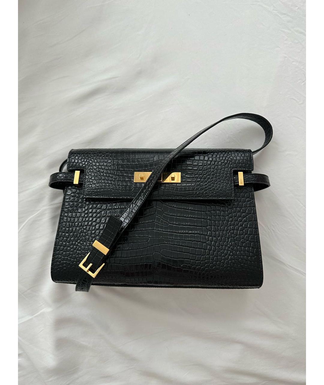 SAINT LAURENT Зеленая кожаная сумка через плечо, фото 8