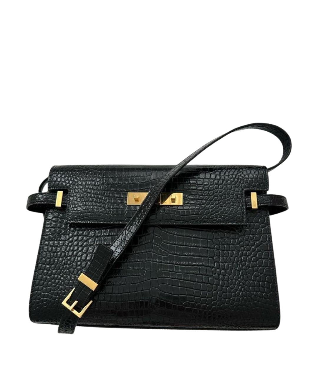 SAINT LAURENT Зеленая кожаная сумка через плечо, фото 1