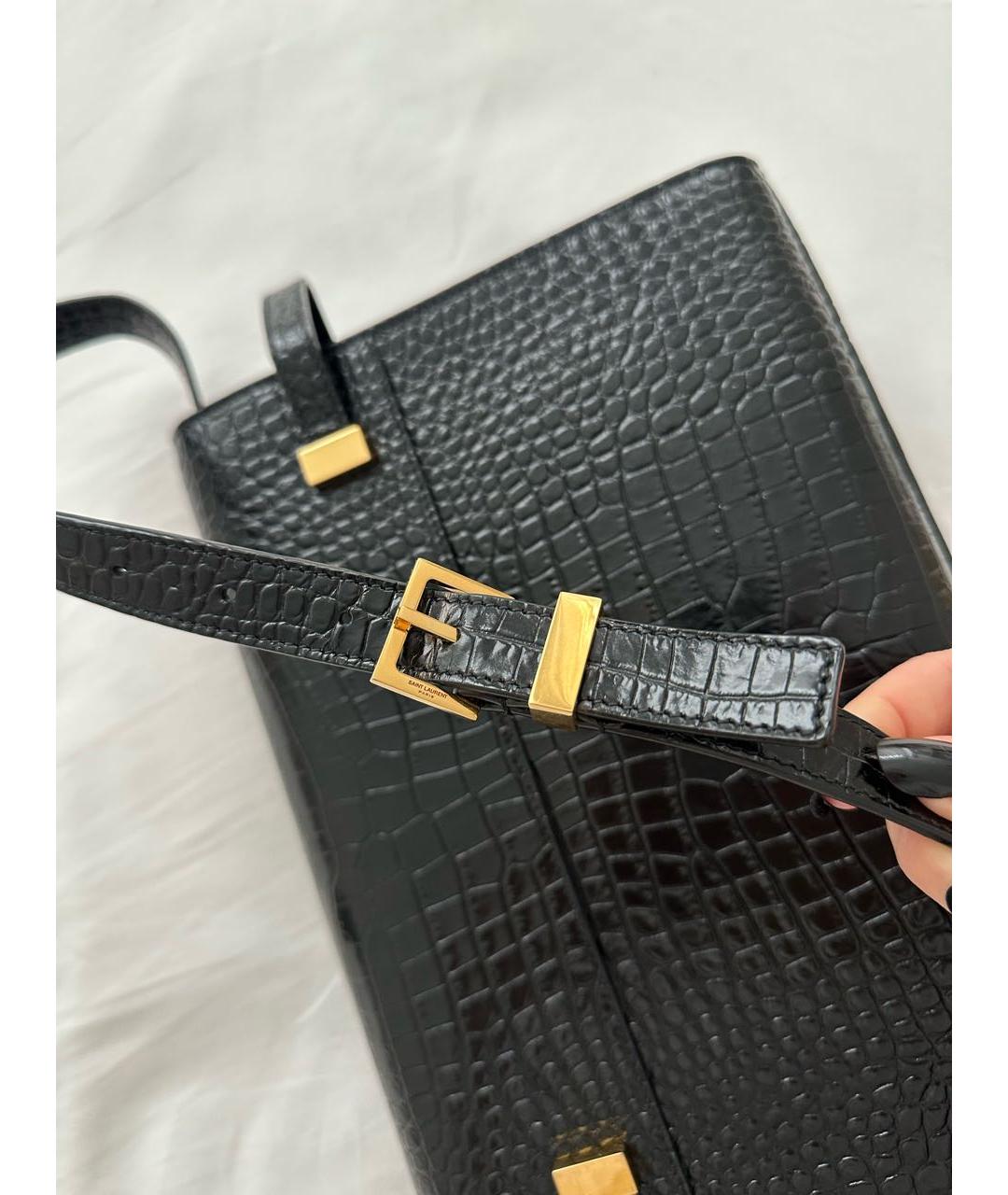 SAINT LAURENT Зеленая кожаная сумка через плечо, фото 5