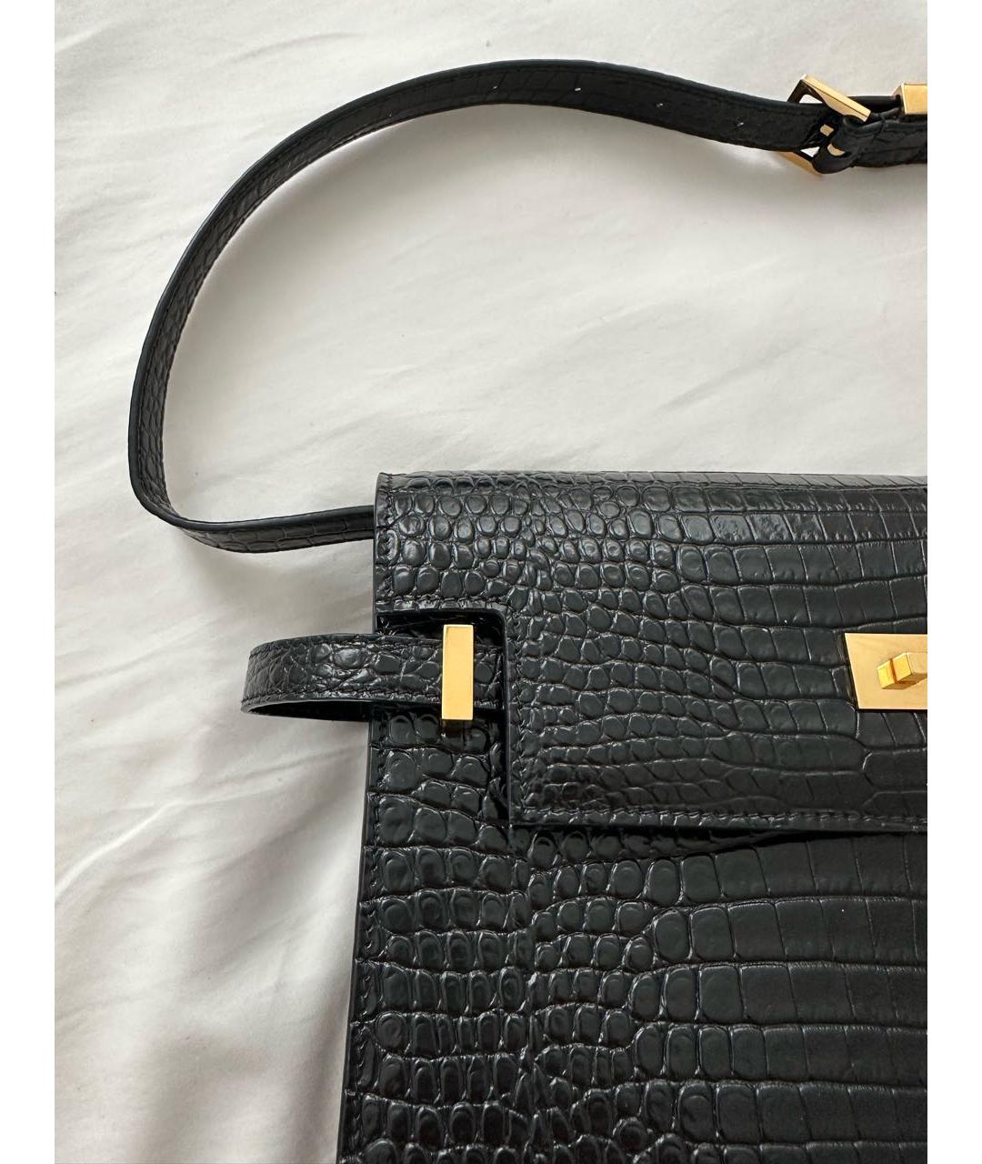 SAINT LAURENT Зеленая кожаная сумка через плечо, фото 2