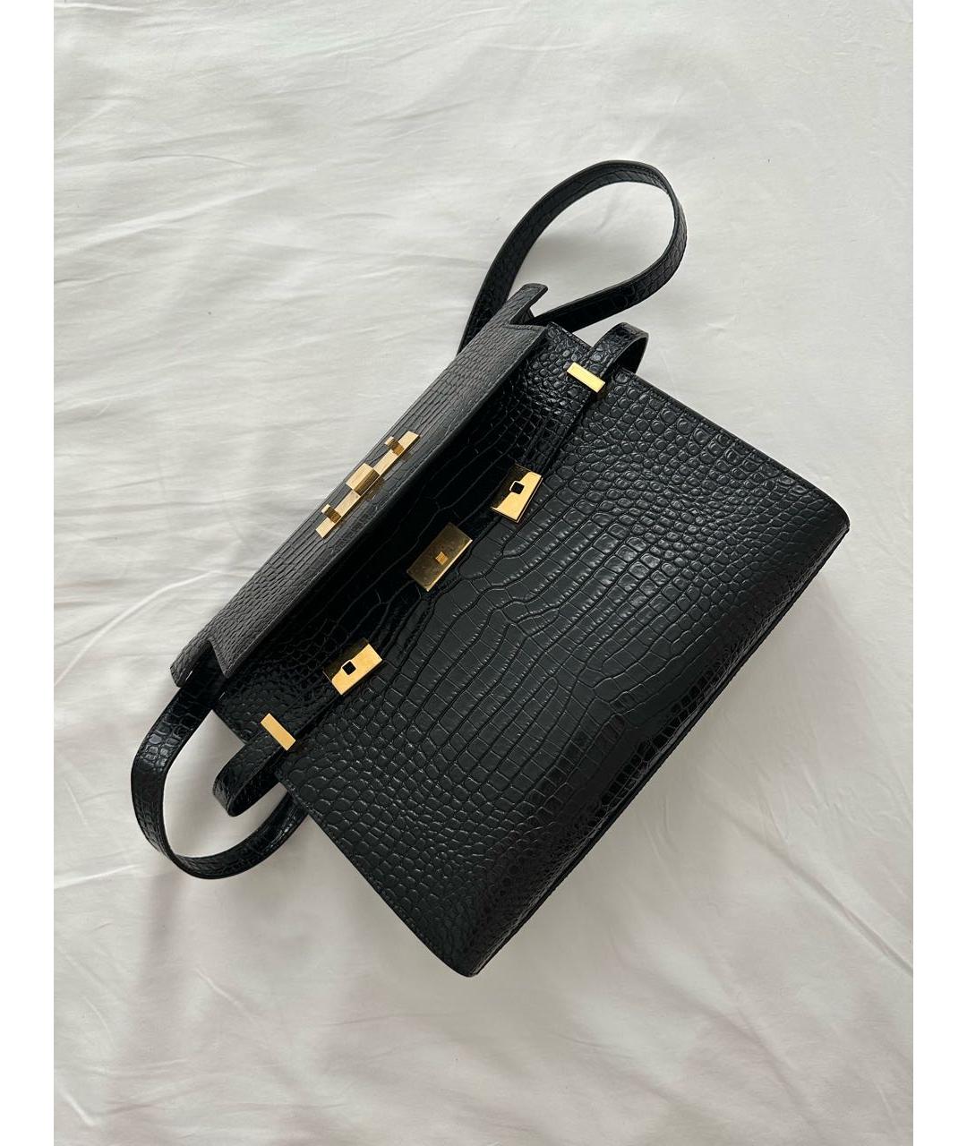 SAINT LAURENT Зеленая кожаная сумка через плечо, фото 6