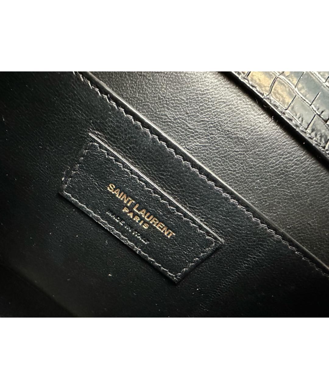 SAINT LAURENT Зеленая кожаная сумка через плечо, фото 7