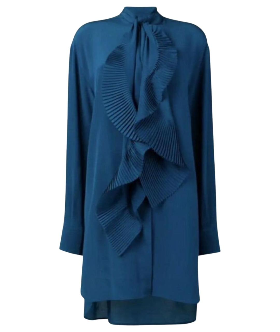 GIVENCHY Темно-синее шелковое повседневное платье, фото 1