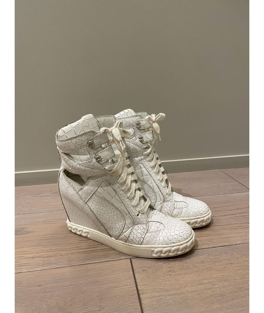 CASADEI Белые кожаные ботильоны, фото 2