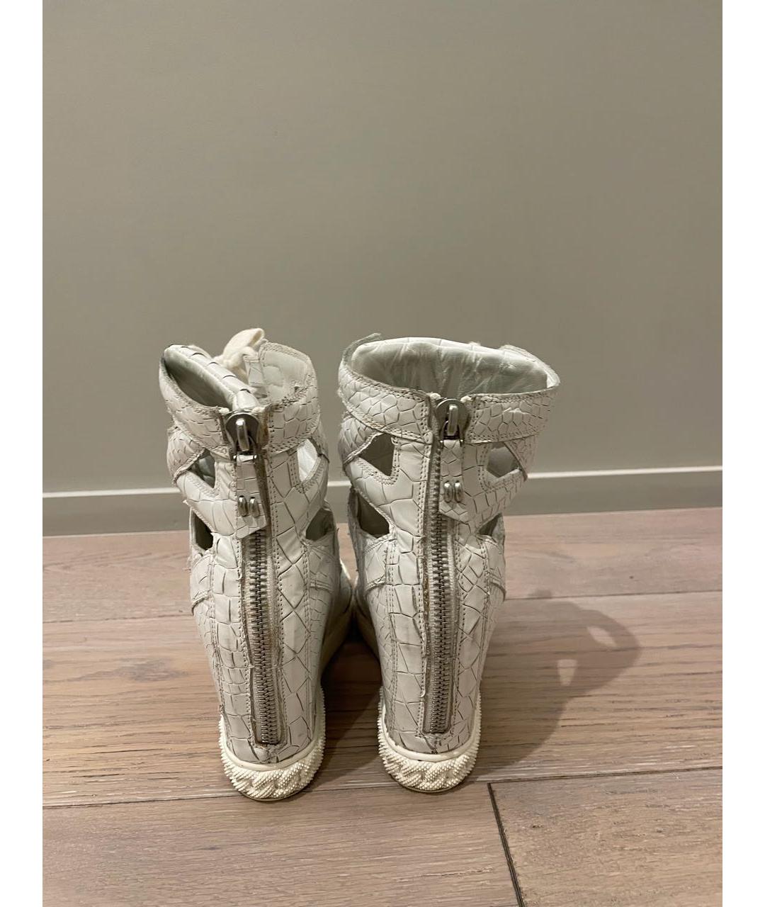 CASADEI Белые кожаные ботильоны, фото 4