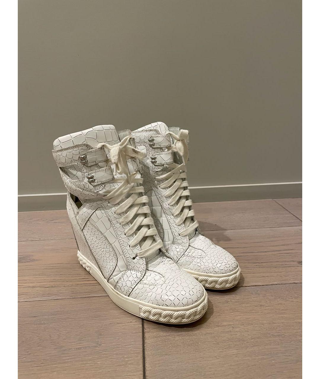 CASADEI Белые кожаные ботильоны, фото 3