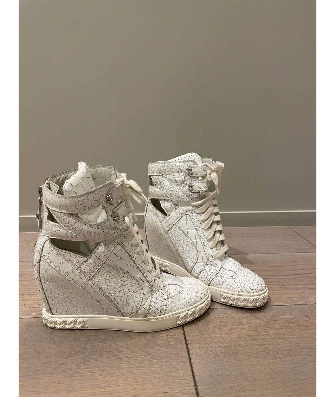 CASADEI Белые кожаные ботильоны, фото 5