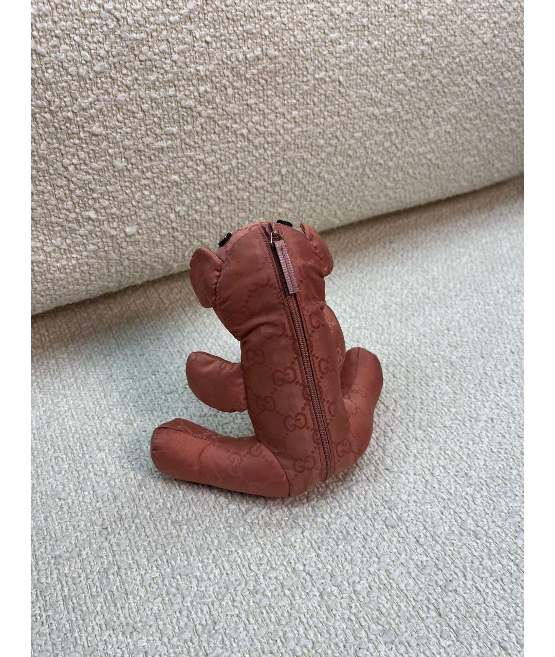 GUCCI Коралловая синтетическая сумка с короткими ручками, фото 8