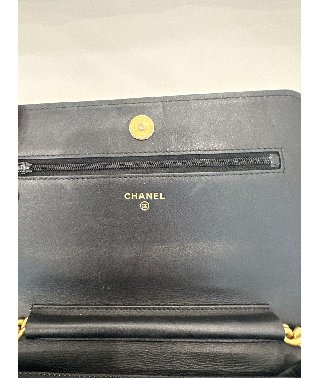 CHANEL Черная бархатная сумка через плечо, фото 6