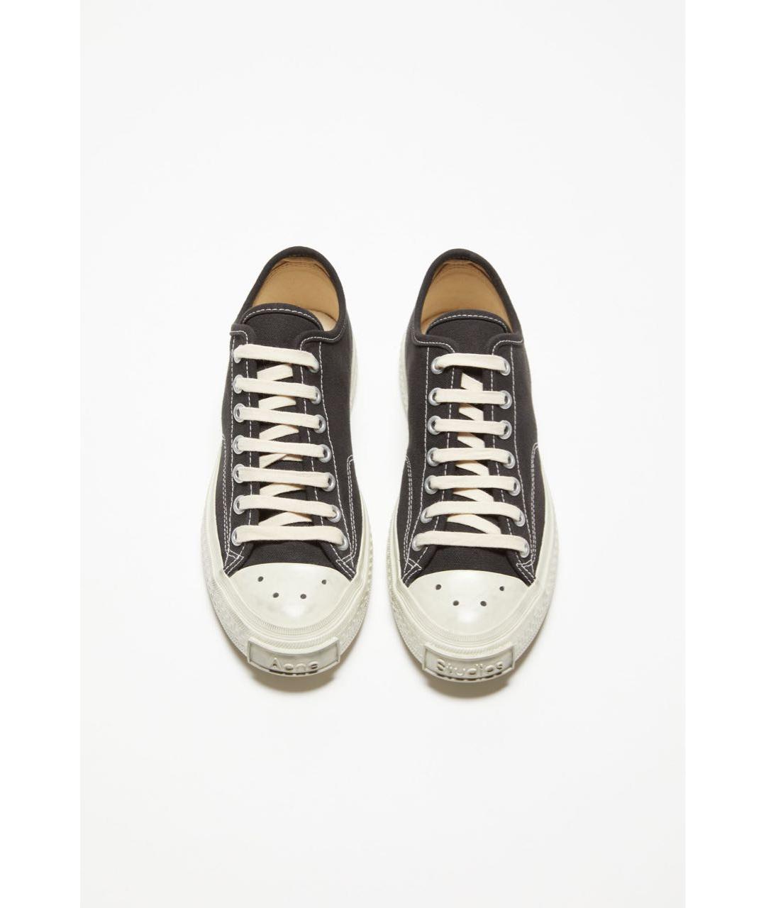 ACNE STUDIOS Черные текстильные кеды, фото 2