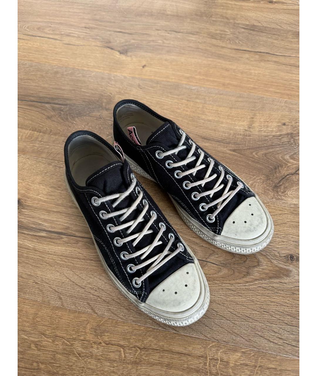 ACNE STUDIOS Черные текстильные кеды, фото 6