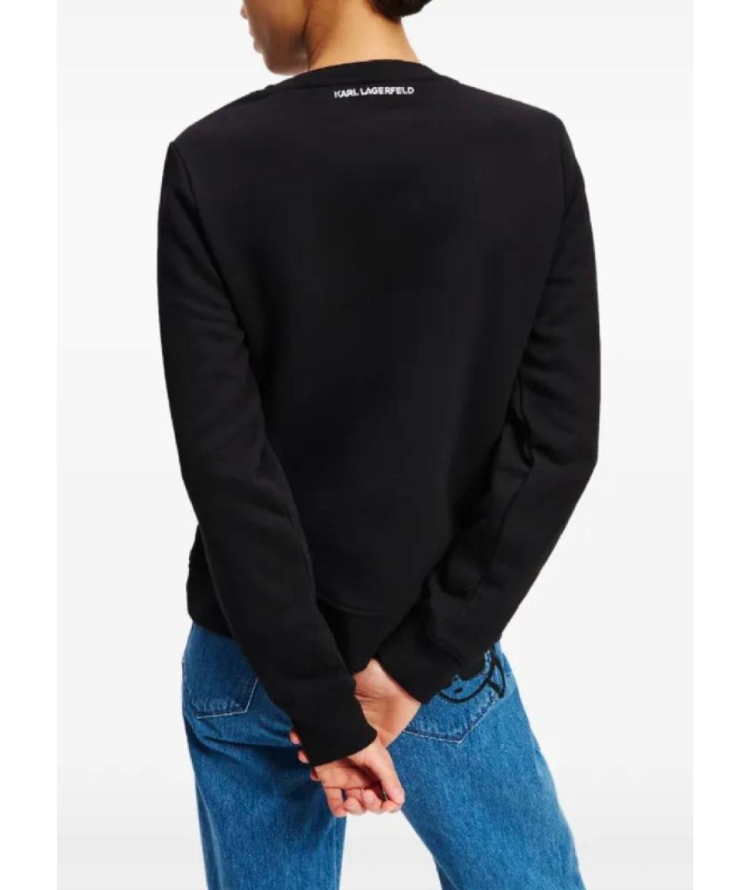 KARL LAGERFELD Черный хлопковый джемпер / свитер, фото 4