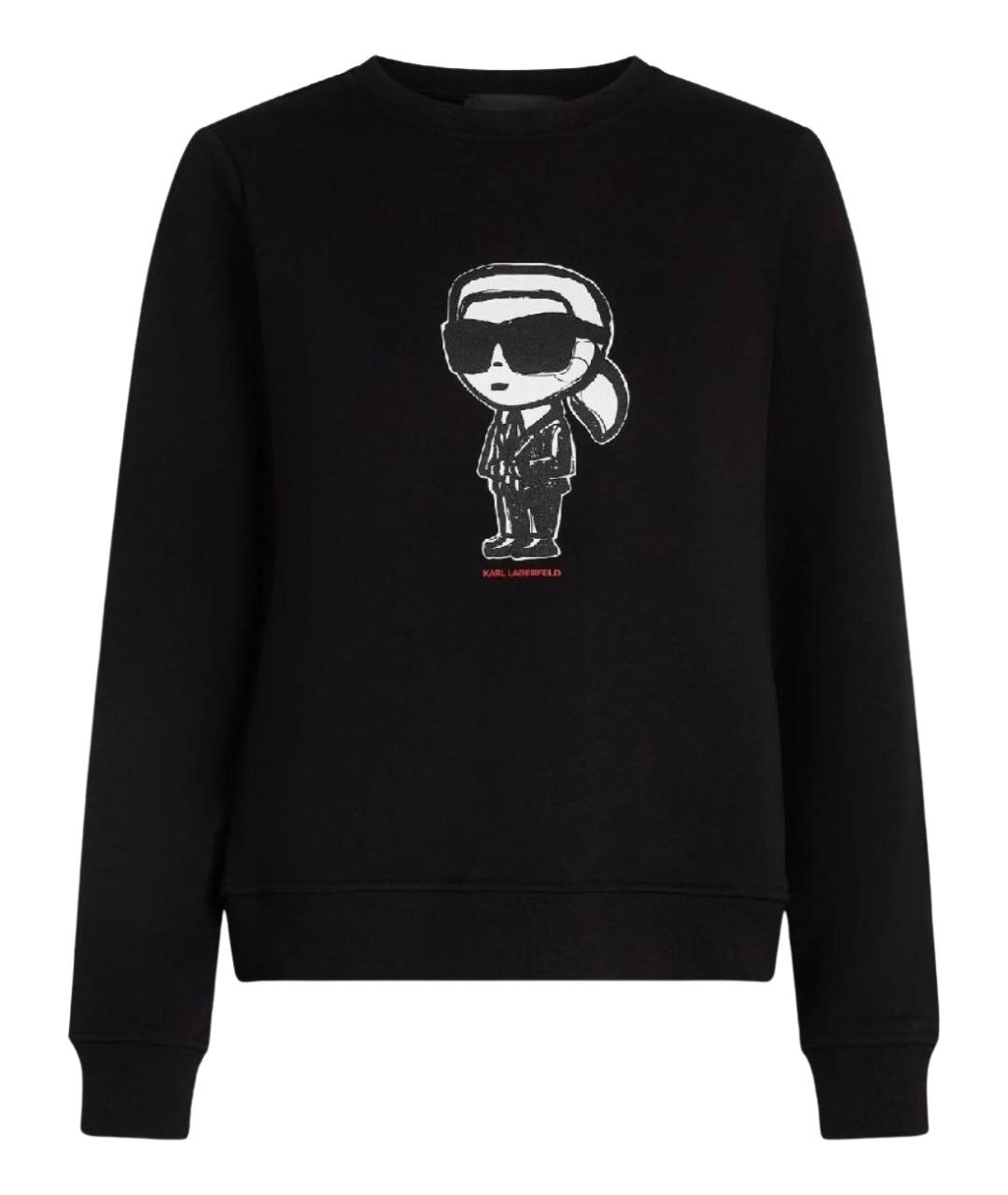 KARL LAGERFELD Черный хлопковый джемпер / свитер, фото 1