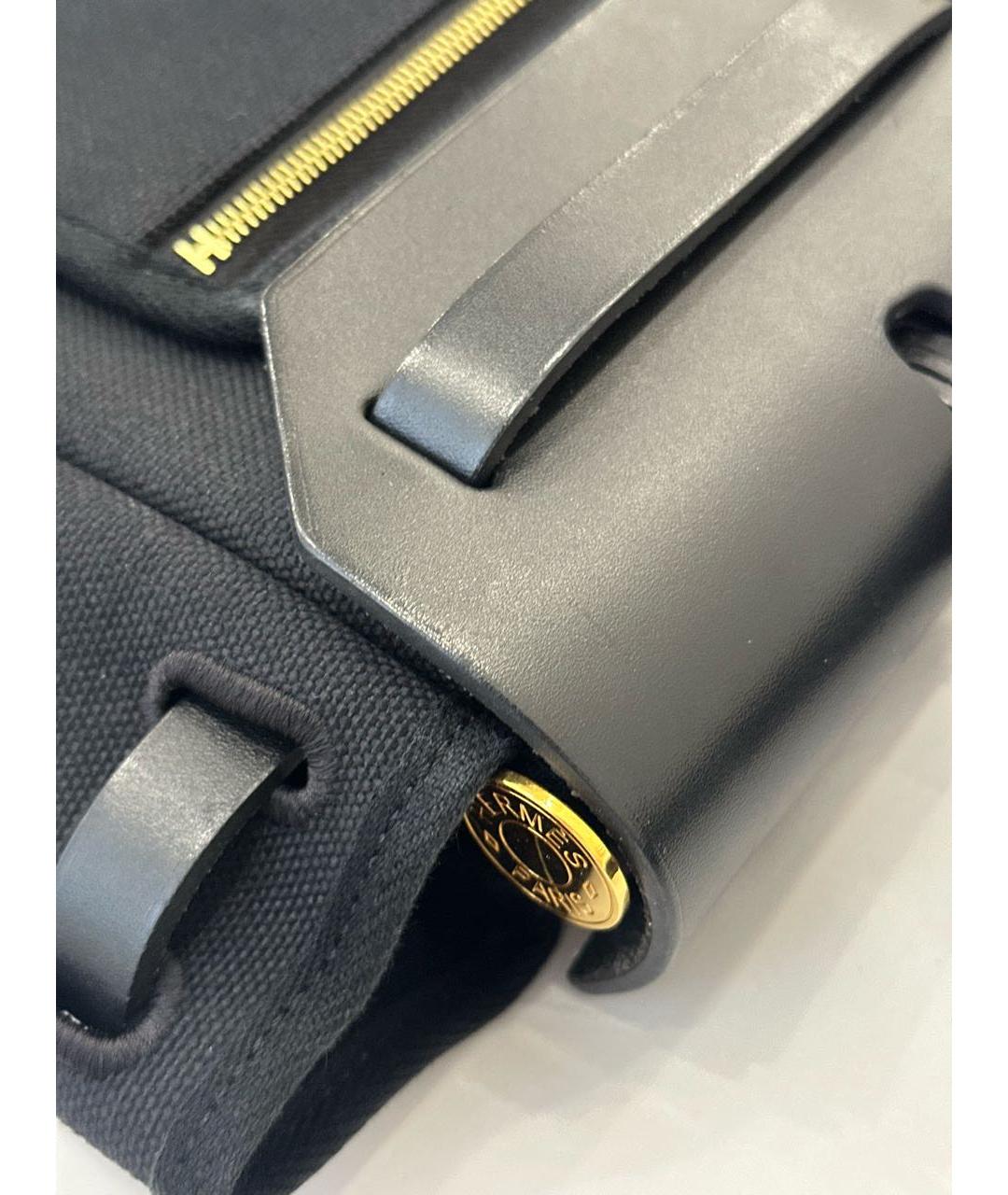 HERMES Темно-синяя тканевая сумка через плечо, фото 8