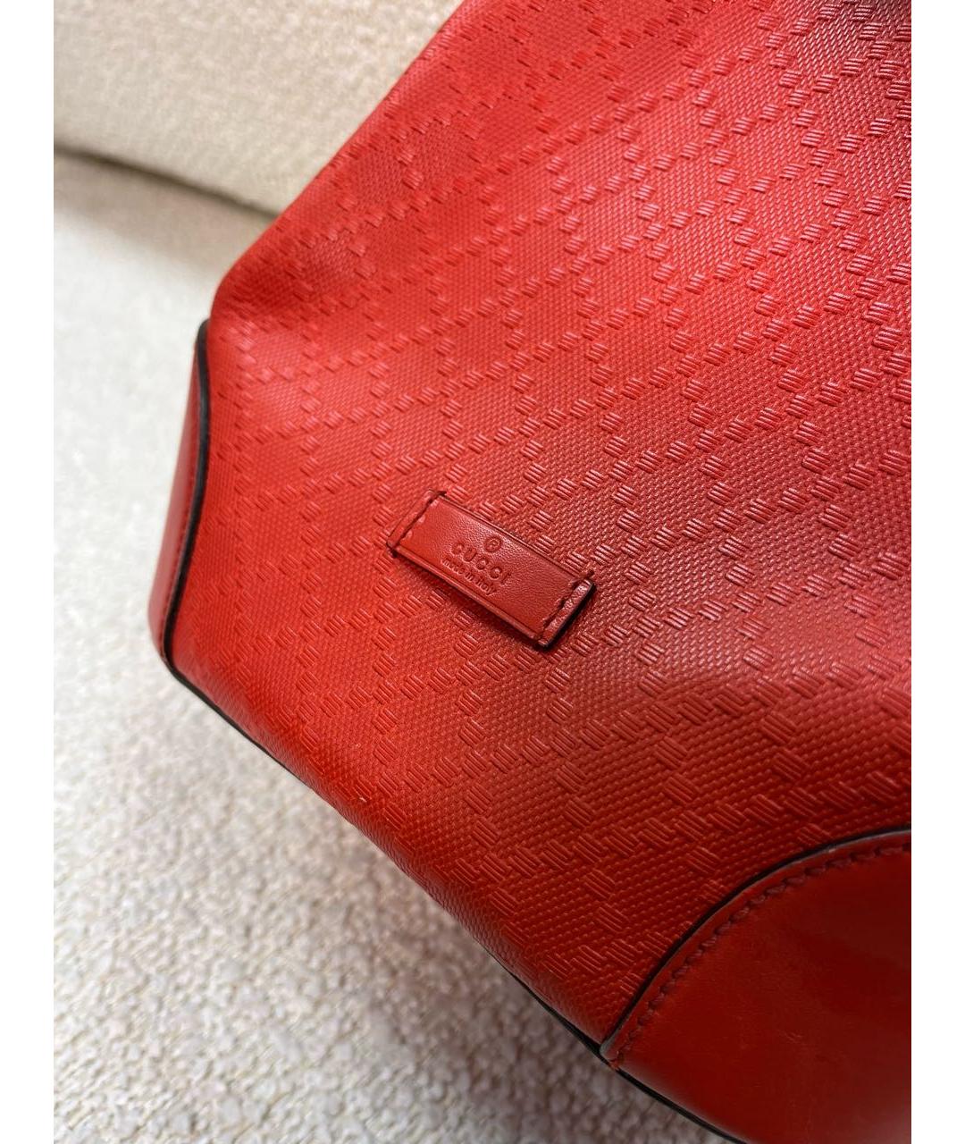 GUCCI Оранжевая кожаная сумка с короткими ручками, фото 7