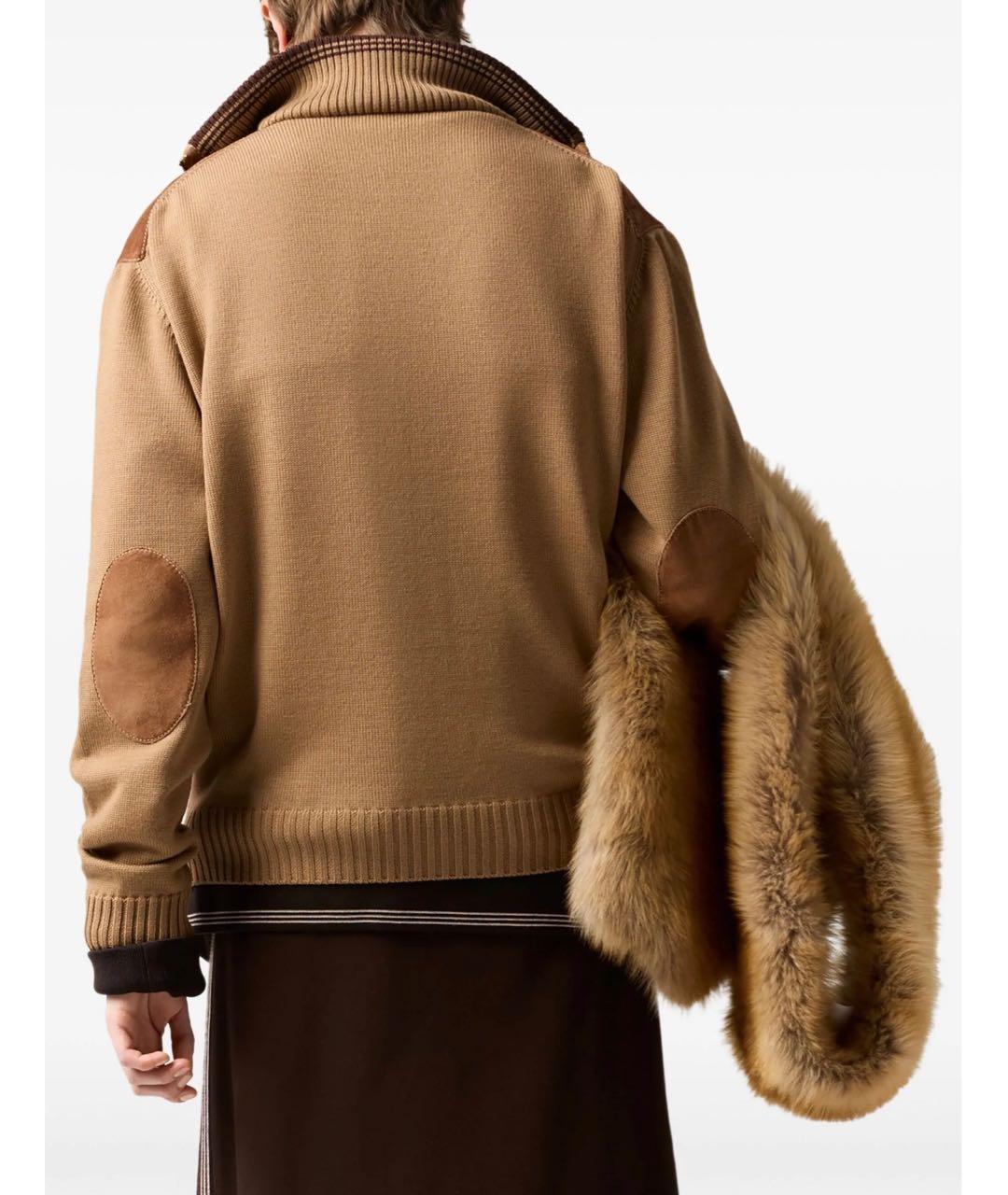 MIU MIU Коричневая замшевая куртка, фото 4